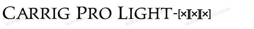 Carrig Pro Light字体转换 Carrig Pro Light字体转换